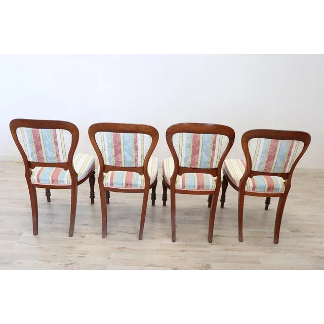Antique Carved Mahogany Dining Chairs, Set of 4 For Sale - Image 6 of 12