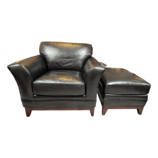 Stickley Keeler Lounge Chair + Ottoman, Set For Sale