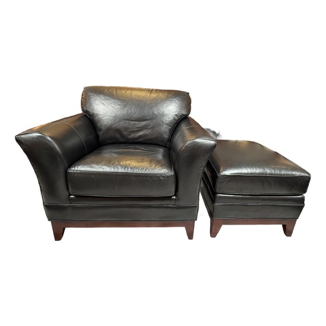 Stickley Keeler Lounge Chair + Ottoman, Set For Sale