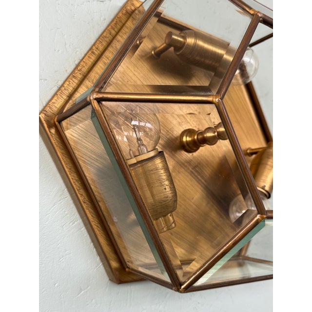 Vintage Italian Hexagonal Ceiling Lamp, 1950s For Sale - Image 6 of 11