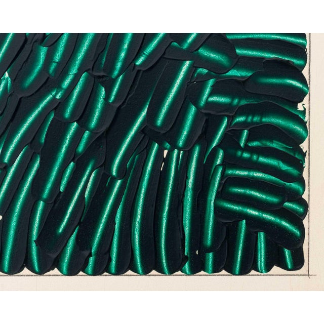 Contemporary Joseph Gardella Abstraction in Dark Green, 1978 For Sale - Image 3 of 7
