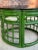 Mid-Century Bespoke Green Rattan Smoked Glass Side Table - Newly Painted For Sale - Image 9 of 12