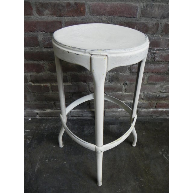 Vintage Industrial Steel Stool, 1950s For Sale - Image 11 of 17