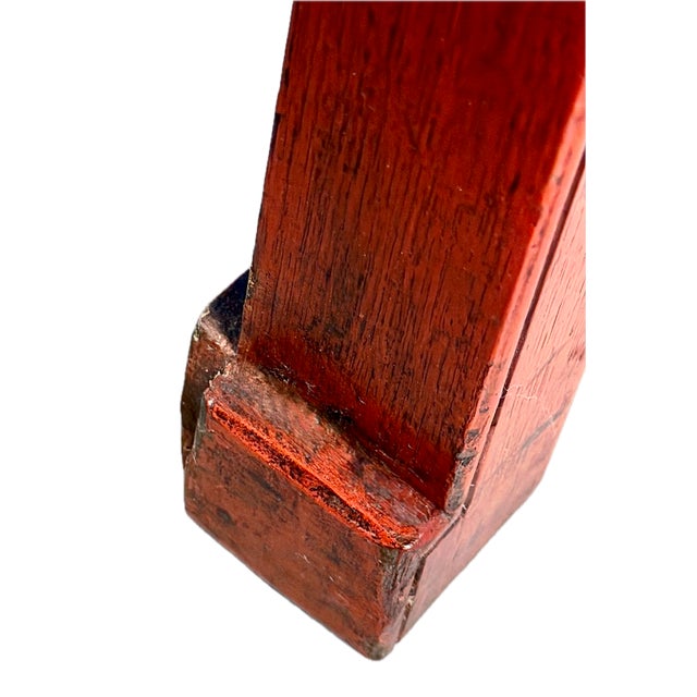 Vintage Red Chinoiserie Style Coffee Table For Sale - Image 9 of 10