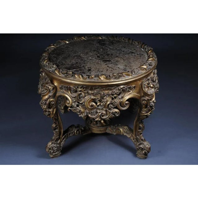 Impressive Salon Table Louis Quinze Xv, Gold For Sale - Image 3 of 12