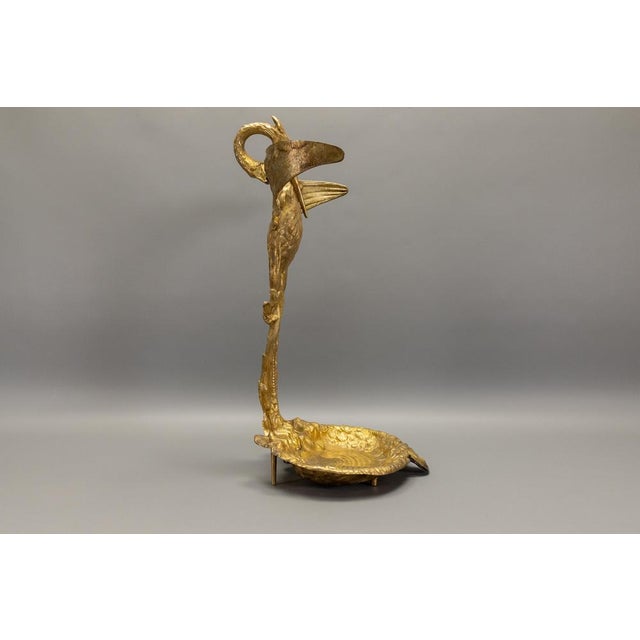 French Art Nouveau Style Umbrella or Cane Stand with Heron Motif, 1950s For Sale - Image 9 of 18