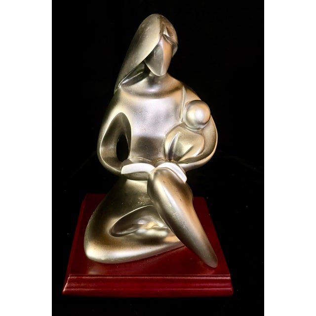 Mid 20th Century Herco Mother and Child Statue For Sale - Image 4 of 12