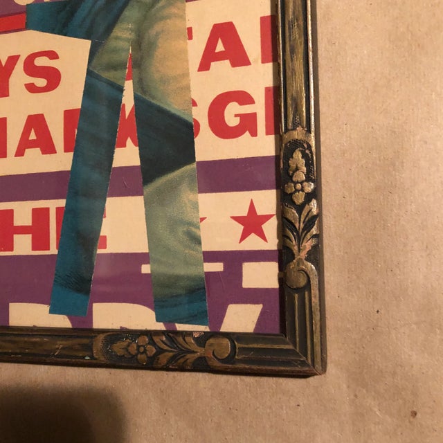 Contemporary Original Contemporary Wayne Cunningham Abstract “Hands Across America “Collage For Sale - Image 3 of 5