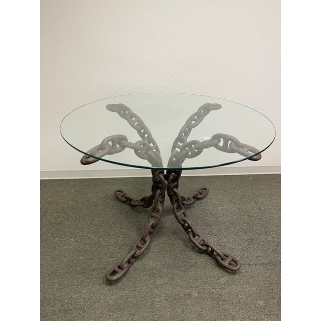 Metal Vintage Chain Tables For Sale - Image 7 of 8