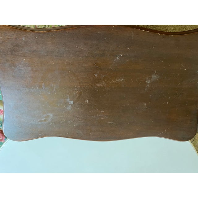 Brown Victorian Side Table With Shelf, Walnut, Late 19th Century For Sale - Image 8 of 13