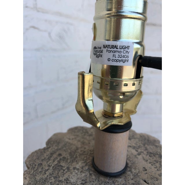 Metal Late 20th Century Volcanic Stone Pele Table Lamp For Sale - Image 7 of 10