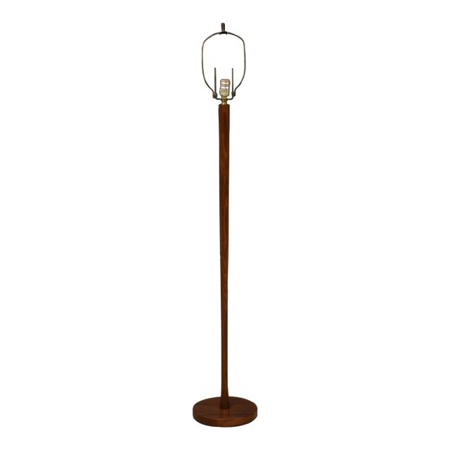 1960s Walnut Mid Century Modern Floor Lamp For Sale