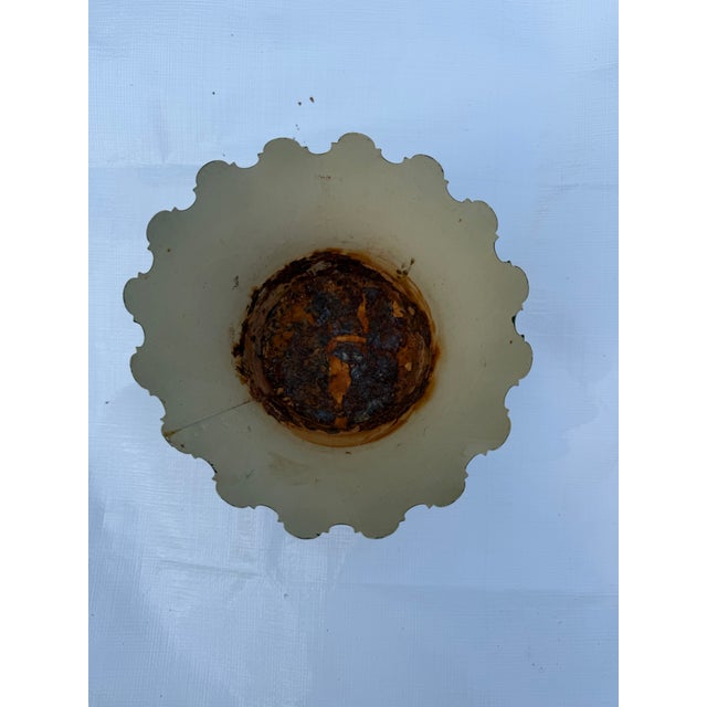 1990s Vintage Scalloped Toleware Planter by Jane Keltner For Sale - Image 5 of 7