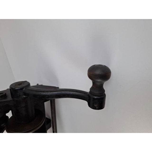 Brown Art Deco Czechoslovak Industrial Tabletop Can Closer, 1930s For Sale - Image 8 of 18