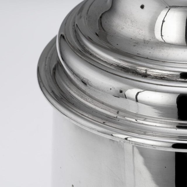 Vintage Italian Silver Plated Lidded Tankard Ice Bucket, 1970 For Sale - Image 13 of 15