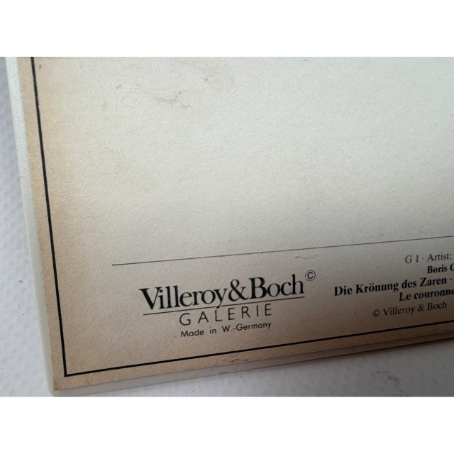 Porcelain Vilbocard Postcard by Boris Zvorykin for Villeroy & Boch Gallerie, 1970s For Sale - Image 10 of 11