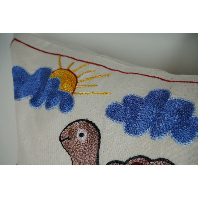 Embroidered Tortoise Pillow Cover - Set of Two For Sale In New York - Image 6 of 6