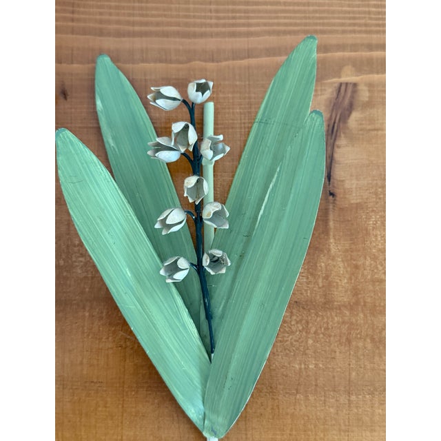 Chelsea House Inc Vintage Painted Tole Flower Wall Hooks, a Pair For Sale - Image 4 of 7
