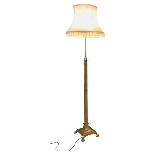 Metal Vintage Telescopic Brass Floor Lamp, 1930 For Sale - Image 7 of 7