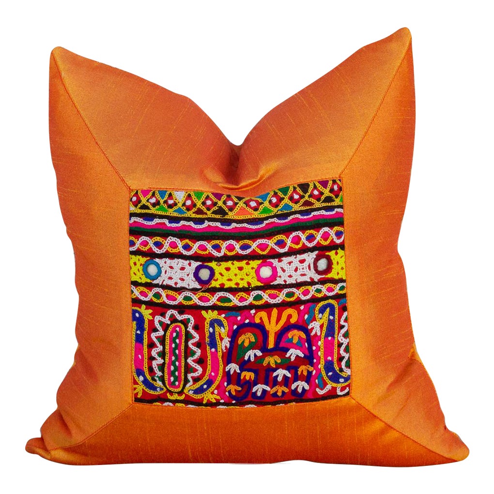 Riya Indian Silk Decorative Pillow Cover Chairish