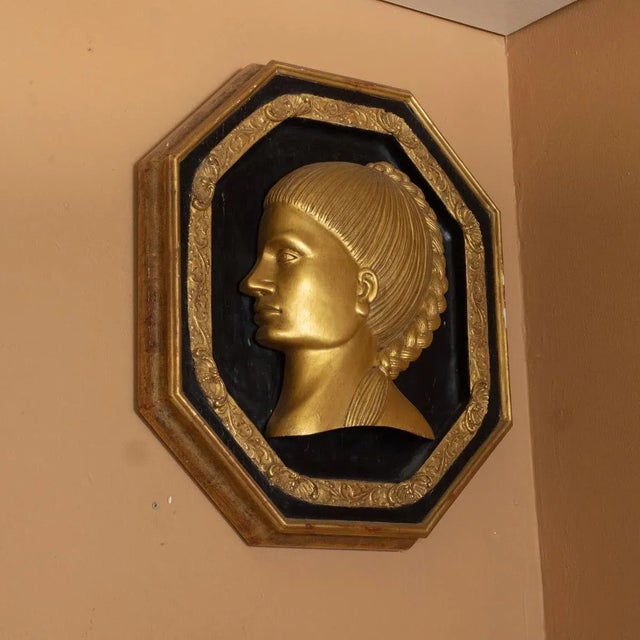 Giltwood Female Portraits by Carlos Villegas- A Pair For Sale - Image 10 of 11