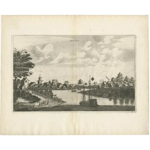Nieuhof, The City of Single in China, 1668, Print For Sale - Image 6 of 6