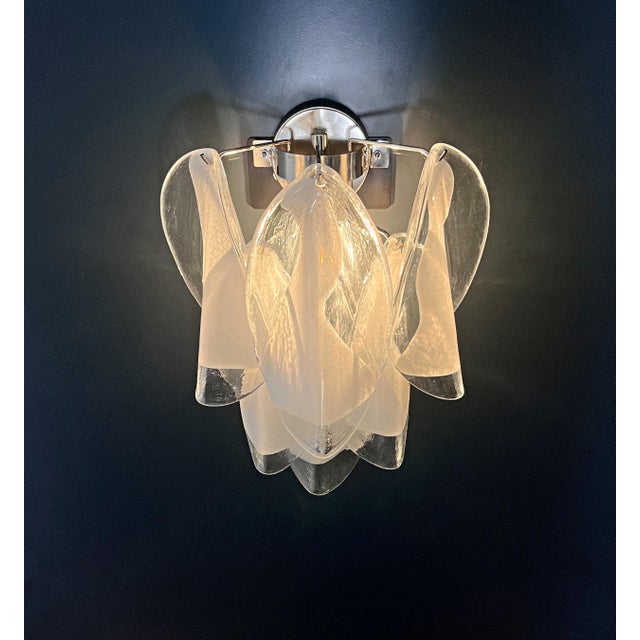Vintage Italian Murano Glass Wall Lights, 1990, Set of 2 For Sale - Image 13 of 15
