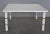 White Square White Marble Table with Cast Brass Inserts from Cupioli Living For Sale - Image 8 of 8