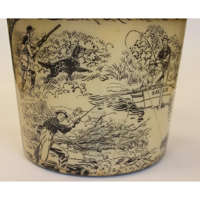 1950s Paul Desmond Brown Sportsman's Bag Ice Bucket With Lid For Sale In New York - Image 6 of 7