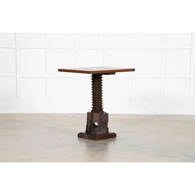 French Elm Corkscrew Side Table, 1900s For Sale - Image 13 of 14