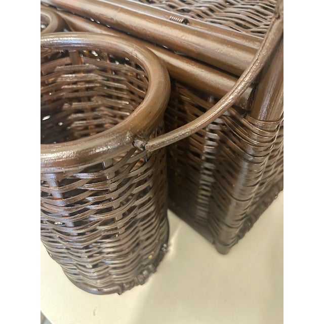 1980s Wicker Picnic Basket For Sale - Image 13 of 13