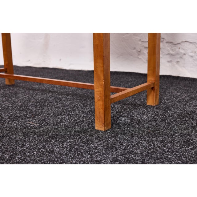 Vanity Table in Cherrywood with Brass Nautical Pulls by Josef Frank, Vienna, Austria, 1930s For Sale - Image 13 of 18