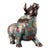 Vintage Cloisonne Enamel Ox Figure – 9.1" Gilt Mythical Bull Sculpture For Sale