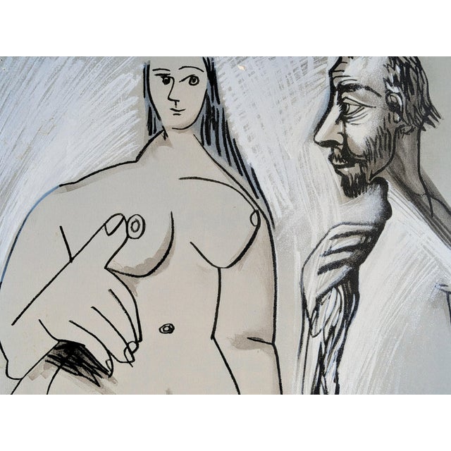 Pablo Picasso, Nude The Painter and His Model, 1972, Lithograph and Stencil For Sale - Image 7 of 10