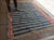 Handmade Cotton Area Rug, Vegetable Dyed, Blue and Orange Striped Dhurrie -6'x9' For Sale - Image 9 of 13
