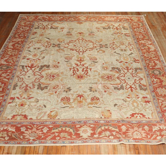 Antique Sultanabad Persian Carpet For Sale - Image 14 of 18