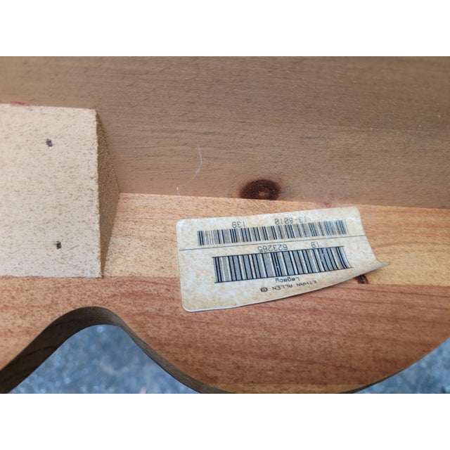 Ethan Allen Country Style Coffee Table With 3 Wicker Baskets For Sale - Image 11 of 11