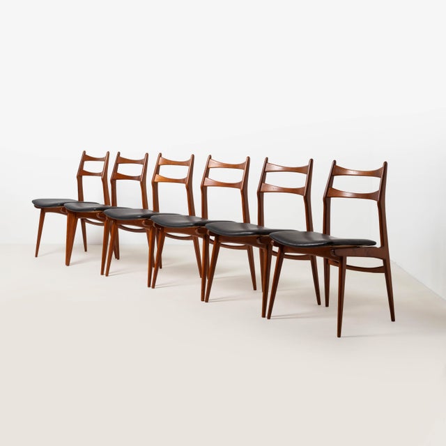 Brown Habeo Boomerang Dining Chairs, Germany, 1960s, Set of 6 For Sale - Image 8 of 12