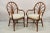 Late 20th Century Vintage Bentwood Rattan Hollywood Regency Fan Back Dining Chairs - Set of 4 For Sale - Image 10 of 12