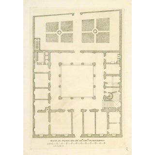 Antique Italian Architectural Engraving, 1650 For Sale