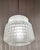 Glass Vintage Ceiling Lamp with White and Clear Patterned Relief Glass Shade, 1970s For Sale - Image 7 of 8