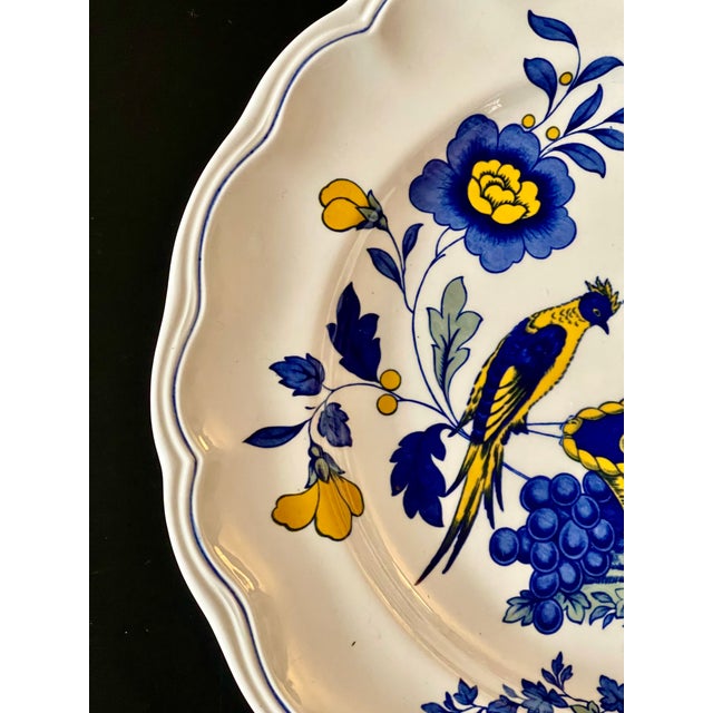 White English Spode Blue Bird Scalloped Dinner Plates, Set of 5 For Sale - Image 8 of 9