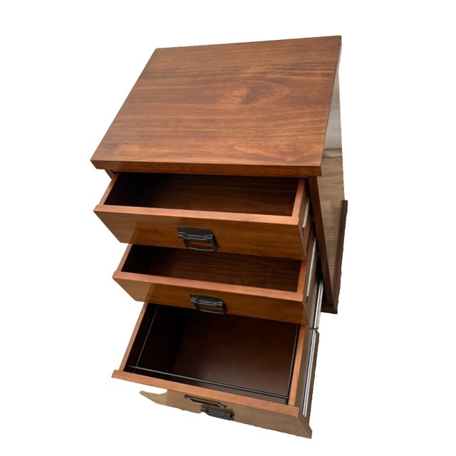 Arts & Crafts Vintage File Cabinet Mission Arts and Crafts Style Three Drawers One Legal Size For Sale - Image 3 of 13