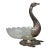 Antique 1800's Georg Roth & Co. Hanau German Sterling Silver Cut Glass Swan Bowl For Sale
