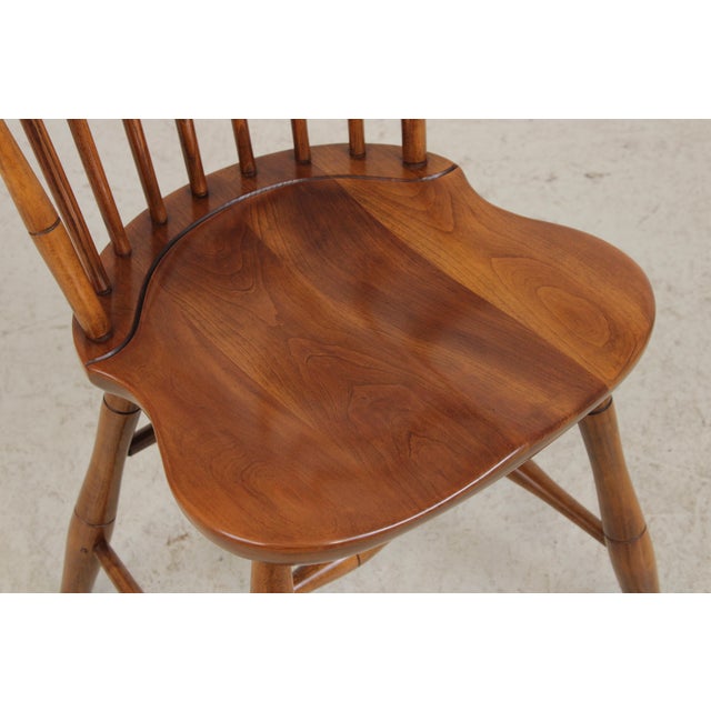 Set of 6 Stickley Cherry Windsor Style Chairs For Sale - Image 10 of 18
