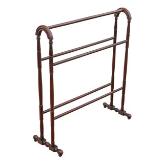 Antique Mahogany Towel Rail Stand, 19th Century For Sale