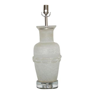 Cenedese Murano Glass Lamp White For Sale