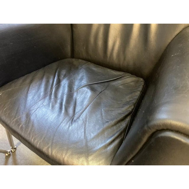 Vintage Modern Black Butterfly Leather Lounge Chair and Ottoman For Sale - Image 10 of 10