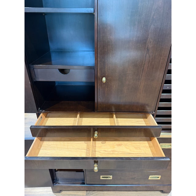 1970s Milo Baughman for Directional Custom Collection Campaign Gentleman’s Armoire For Sale - Image 13 of 18