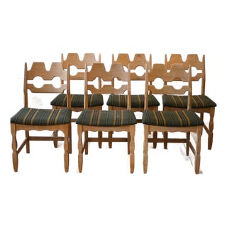 Kjaernulf Razorblade Dining Chairs, Set of 6 For Sale